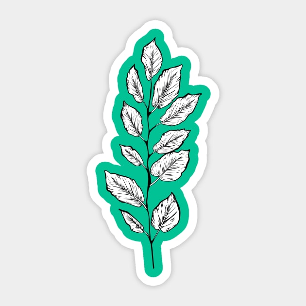 Branch Line Drawing Sticker by SWON Design